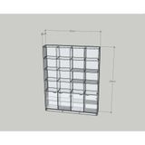  HAPPY FURNITURE , ALVA - Kệ sách 4 cửa mở, KSA_071 , 160cm x 28cm x 200cm DxRxC 