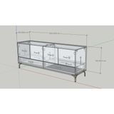  HAPPY FURNITURE , Kệ TV 4 cửa mở 2 ngăn kéo - HAPPI, KTV_081 , 160cm x 40cm x 62cm DxRxC 