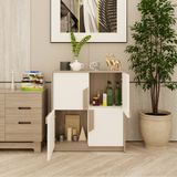  HAPPY FURNITURE , Tủ lưu trữ 4 cánh mở - PONIX , TCM_115 , 82cm x 32cm x 90cm 