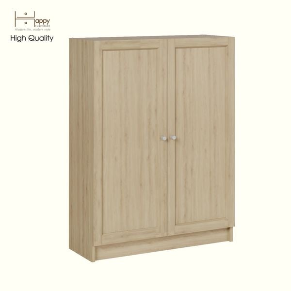  HAPPY FURNITURE , Kệ sách 3 tầng 2 cửa mở - CATY , KSA_054 , 80cm x 30cm x 106cm 