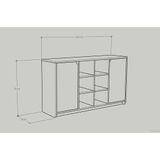  HAPPY FURNITURE , Tủ lưu trữ 2 cửa mở - CIRCLE , TCM_070 , 120cm x 34cm x 70cm 