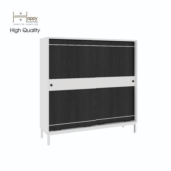  HAPPY FURNITURE , Tủ lưu trữ 2 cánh lùa chân sắt - TAKO , TCL_034 , 110cm x 30cm x 110cm 