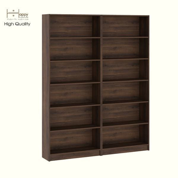  HAPPY FURNITURE , Combo 2 kệ sách 6 tầng - CATY , KSA_088, 160cm x 28cm x 202cm DxRxC 