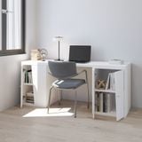  HAPPY FURNITURE , Bàn làm việc 4 cửa mở - DALEY , BAN_157 , 180cm x 59cm x 75cm DxRxC 