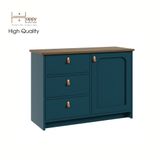  HAPPY FURNITURE , Tủ lưu trữ 3 ngăn kéo 1 cửa mở - NOMIA , THK_063 , 90cm x 35cm x 64cm 
