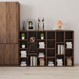  HAPPY FURNITURE , COMBO 2 kệ sách nhiều ngăn - CATY , KSA_099 , 154cm x 28cm x 100cm DxRxC 