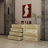  HAPPY FURNITURE , ZACY - Tủ lưu trữ 8 ngăn kéo , THK_210 , 160cm x 45cm x 82cm DxRxC, Sản phẩm phổ thông 