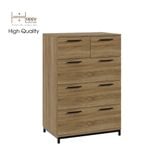  HAPPY FURNITURE , Tủ lưu trữ 5 ngăn kéo chân sắt - LOUIS , THK_062 , 68cm x 45cm x 102cm 