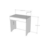  HAPPY FURNITURE , Bàn trang điểm 1 ngăn kéo - MOLLY , BAN_064 , 80cm x 46cm x 75cm 