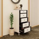  HAPPY FURNITURE , Tủ lưu trữ 5 ngăn kéo chân sắt - TAKO , THK_132, 64cm x 45cm x 120cm 