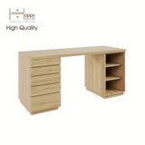  HAPPY FURNITURE , Bàn làm việc 2 bên hộc tủ MACRO ,BAN_008 , 160cm x 60cm x 75cm 