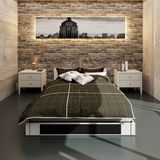  HAPPY FURNITURE , Giường ngủ bệt - TAKO , GNG_134 GNG_135 GNG_136 GNG_137 , 205cm x 18cm 