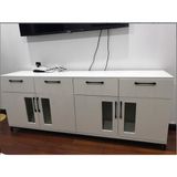  HAPPY FURNITURE , Tủ lưu trữ 4 ngăn kéo 4 cửa mở chân sắt - LOUIS , TCM_031 ,  168cm x 36cm x 66cm 