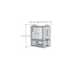  HAPPY FURNITURE , Gỗ tự nhiên , Tủ lưu trữ 1 ngăn kéo 1 cửa mở gỗ Plywood - GAMOR , TLT_024 , 45cm x 30cm x 58cm DxRxC 