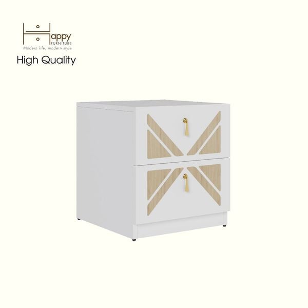  HAPPY FURNITURE , Táp đầu giường 2 ngăn kéo - CHARIS , THK_116 , 42cm x 45cm x 46cm 