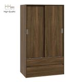  HAPPY FURNITURE , Tủ quần áo 2 cánh lùa - LUCA , TCL_014 , 100cm x 58cm x 176cm 