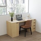  HAPPY FURNITURE , Bàn làm việc 4 ngăn kéo 1 cửa mở - ASO, BAN_150 , 160cm x 59cm x 75cm DxRxC 