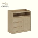  HAPPY FURNITURE , Tủ lưu trữ 3 ngăn kéo 1 cửa mở - KATE , TLT_069 , 100cm x 45cm x 100cm DxRxC 