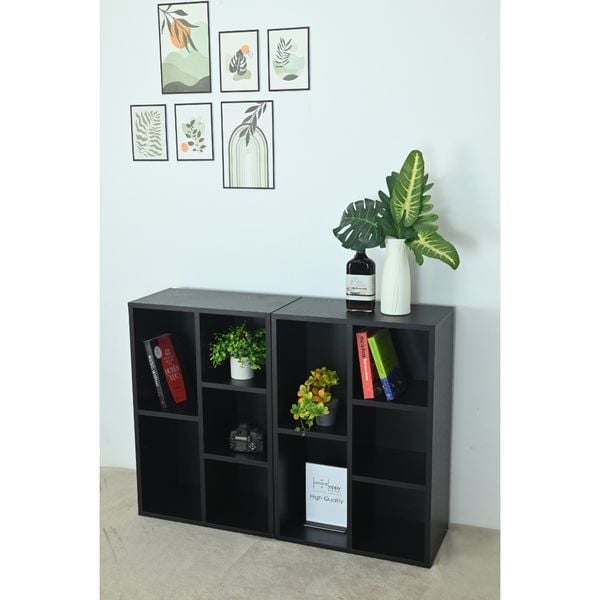  HAPPY FURNITURE , COMBO 2 kệ sách 5 ngăn - CATY , KSA_090, 104cm x 28cm x 77cm DxRxC 