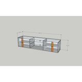  HAPPY FURNITURE , Kệ TV 4 ngăn kéo - SPACE, KTV_086 , 185cm x 40cm x 42cm DxRxC 