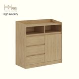  HAPPY FURNITURE , Tủ lưu trữ 3 ngăn kéo 1 cửa mở - KATE , TLT_069 , 100cm x 45cm x 100cm DxRxC 