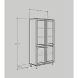  HAPPY FURNITURE , Kệ sách 5 tầng cửa kính chân sắt - CATY , KSA_020 , 90cm x 39cm x 180cm 