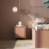  HAPPY FURNITURE , Táp đầu giường 1 cửa mở chân sắt - SWEETY , TCM_058 , 48cm x 40cm x 58cm 