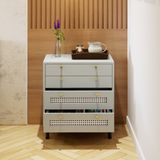  HAPPY FURNITURE , Tủ đựng đồ 4 ngăn kéo chân sắt - ROTAN , THK_126 , 60x40x66cm 