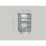  HAPPY FURNITURE , ALVA - Tủ lưu trữ 4 ngăn kéo , THK_228 , 50cm x 45cm x 90cm DxRxC 