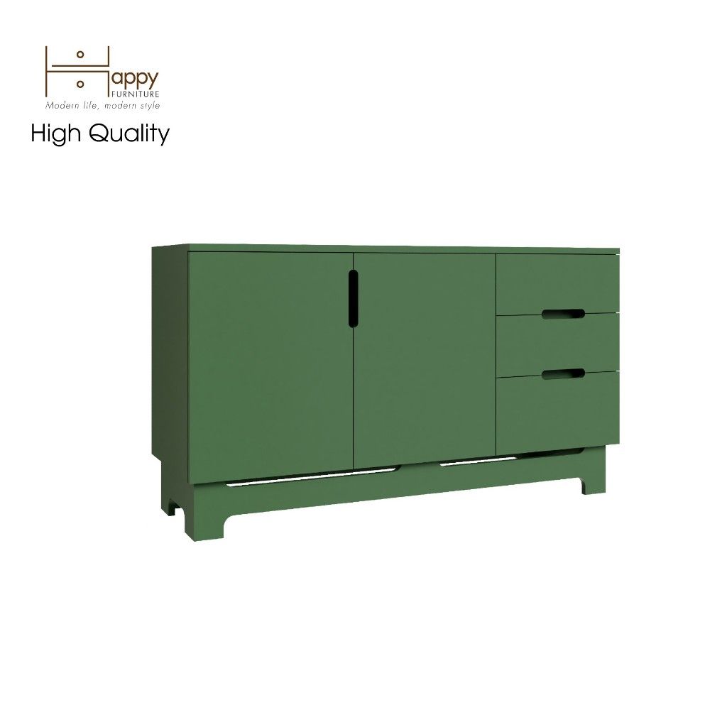  HAPPY FURNITURE , Tủ lưu trữ 2 cánh mở 3 ngăn kéo - MOLLY , TCM_101 , 120cm x 40cm x 68cm 