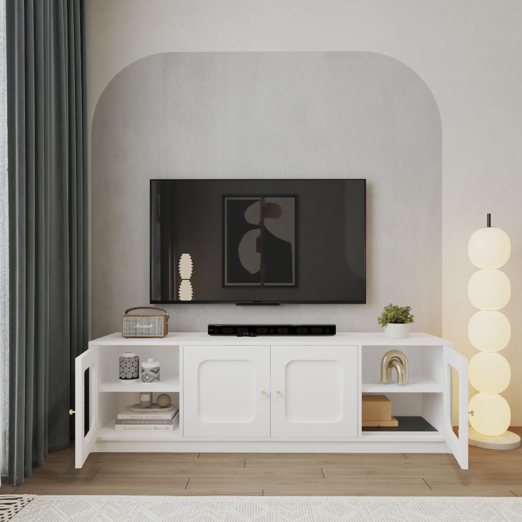  HAPPY FURNITURE , Kệ TV 4 cửa mở - NOAH , KTV_111 , 180cm x 45cm x 55cm DxRxC 