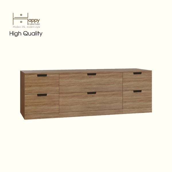  HAPPY FURNITURE , Tủ đựng đồ 6 ngăn kéo - SCANDINA , THK_098 , 160cm x 47cm x 53cm 