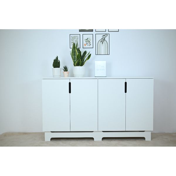  HAPPY FURNITURE , Tủ lưu trữ 4 cánh mở - MOLLY , TCM_105 , 140cm x 40cm x 82cm 