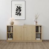  HAPPY FURNITURE , Tủ lưu trữ 2 cửa mở - MERI , TLT_057 , 150cm x 40cm x 70cm DxRxC 