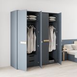  HAPPY FURNITURE , Tủ quần áo 4 cửa mở - SPACE, TCM_241 , 180cm x 59cm x 200cm DxRxC 