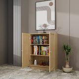  HAPPY FURNITURE , Kệ sách 3 tầng 2 cửa mở - CATY , KSA_054 , 80cm x 30cm x 106cm 