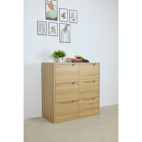  HAPPY FURNITURE , Tủ đựng đồ 6 ngăn kéo - ALEE , THK_035 , 80cm x 38cm x 82cm 