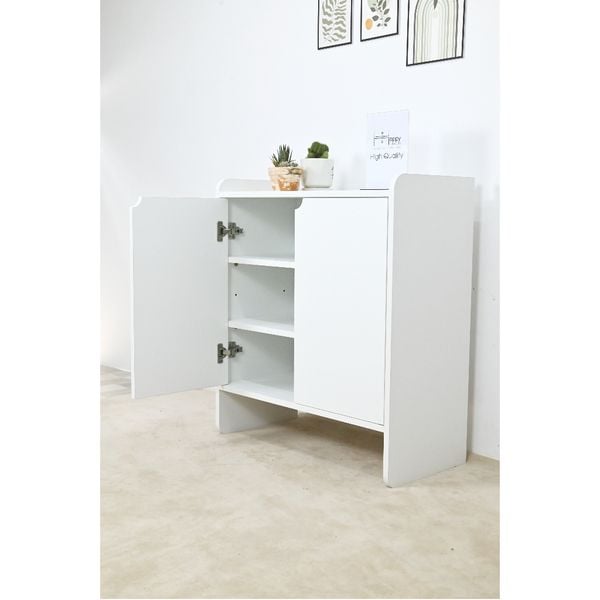  HAPPY FURNITURE , Tủ giày 2 cửa mở - CIRCLE , TCM_068 , 70cm x 34cm x 80cm 