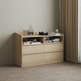  HAPPY FURNITURE , Tủ lưu trữ 4 ngăn kéo - KATE , THK_323 , 120cm x 45cm x 79cm DxRxC 