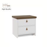  HAPPY FURNITURE , Táp đầu giường 2 ngăn kéo - NOMIA , THK_069 , 50cm x 40cm x 46cm 
