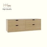  HAPPY FURNITURE , Tủ lưu trữ 4 ngăn kéo - LILY , THK_103 , 160cm x 47cm x 53cm 