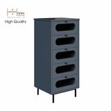  HAPPY FURNITURE , Tủ lưu trữ 5 ngăn kéo chân sắt - SISEEL , THK_172 , 50cm x 45cm x 110cm 
