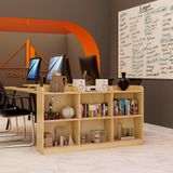  HAPPY FURNITURE , Gỗ tự nhiên , Kệ lưu trữ gỗ Plywood - AIDAN , KSA_063 , 140x28x82cm ( DxRxC) 