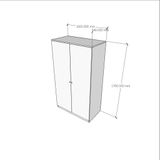  HAPPY FURNITURE , Tủ quần áo 2 cánh mở - OLA , TCM_081 , 100cm x 54cm x176cm 
