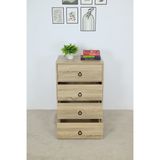  HAPPY FURNITURE , ZACY - Tủ lưu trữ 4 ngăn kéo , THK_215 , 55cm x 45cm x 82cm DxRxC, Sản phẩm phổ thông 