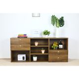  HAPPY FURNITURE , Tủ trang trí 4 hộc kéo - WESLEY , THK_048 , 140cm x 30cm x 60cm 