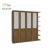  HAPPY FURNITURE , Tủ quần áo 4 cánh mở 2mx2m - ROTAN , TCM_139 , 200cm x 54cm x 200cm 