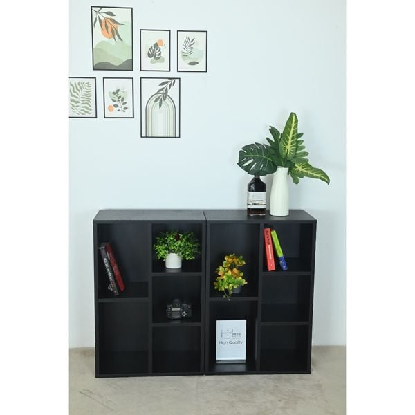  HAPPY FURNITURE , COMBO 2 kệ sách 5 ngăn - CATY , KSA_090, 104cm x 28cm x 77cm DxRxC 