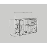  HAPPY FURNITURE , Tủ đựng hồ sơ kết hợp kệ sách - COMFEE , THK_017 , 100cm x 40cm x 66cm 