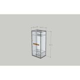  HAPPY FURNITURE , Tủ quần áo 2 cửa mở - SPACE, TCM_240 , 80cm x 59cm x 180cm DxRxC 